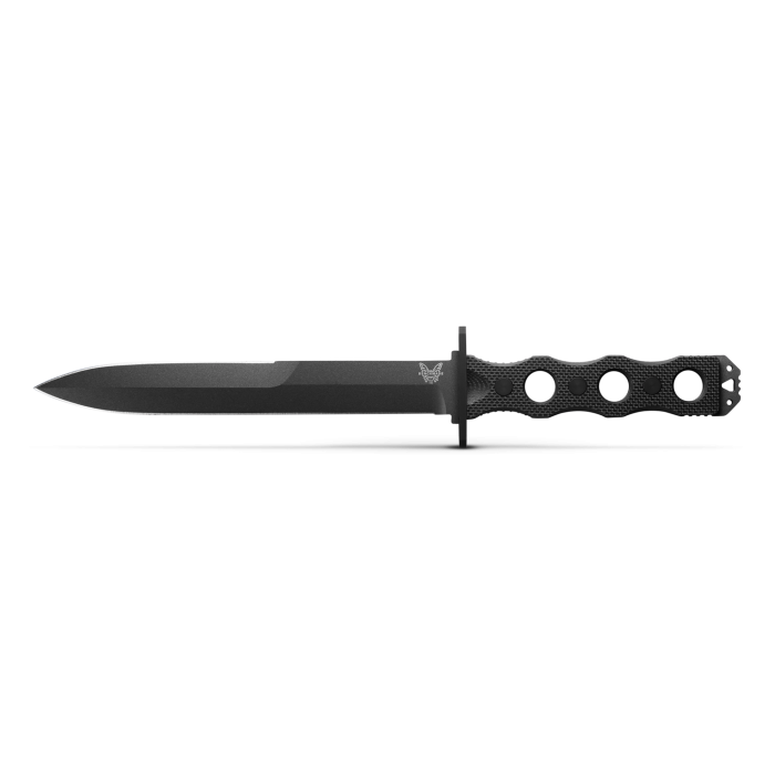 Benchmade 185BK SOCP Fixed Blade 7.11in CPM-3V Double Edge Dagger Cobalt Black Steel Blade