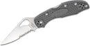 Spyderco Meadowlark 2 8Cr13MoV 2.875in Steel Combo Edge Blade FRN Handles - Gray