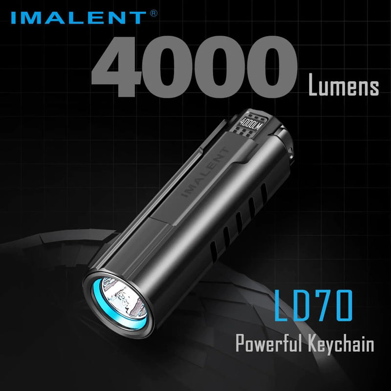 Imalent LD70 4000 Lumen Rechargeable EDC Flashlight - Blue