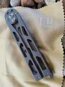 Artisan Cutlery Mini Kinetic-Tool Automatic Butterfly Tool Gray Ti (3.25" SW 8CR)