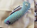 Artisan Cutlery Wren Frame Lock Blue/Gold Titanium Folding Knife 1825G-BU02 (3.54" SW S35VN)
