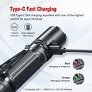 Klarus XT2CR Pro 2100 Lumen Type-C Rechargeable Compact Tactical Flashlight 1 * 18650 Battery