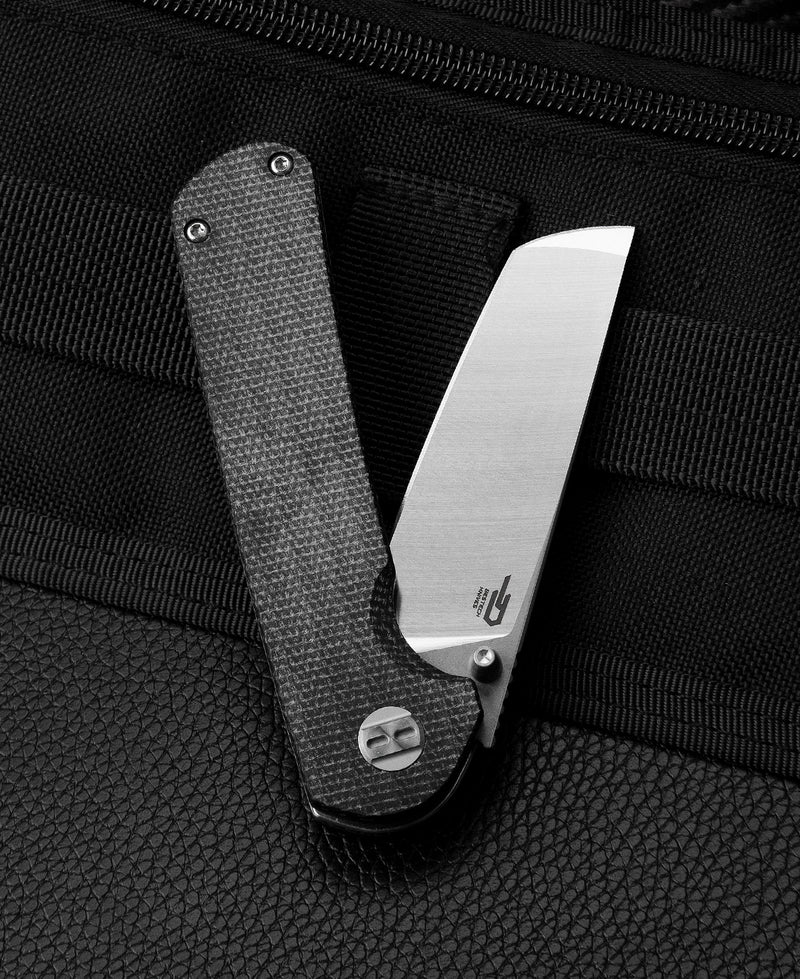 Bestech Knives Sledgehammer Folding Knife 2.99 D2 Stainless Steel Blade Micarta Handles - BG31C