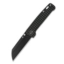 QSP Penguin Black Titanium Frag Handles 3.12in 154CM Black Steel Blade - QS130-OFRG