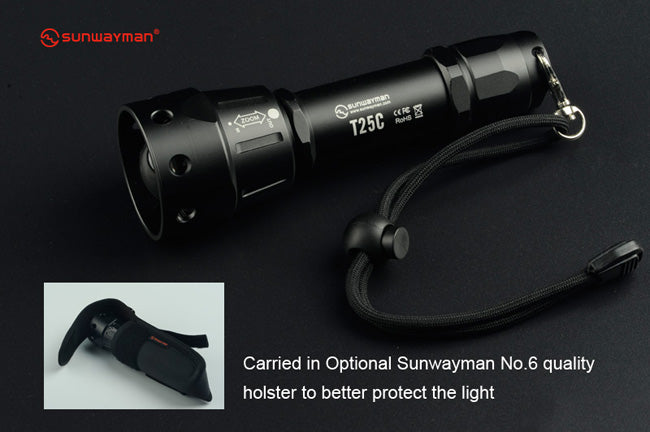 Sunwayman T25C 880 lumen 1 x 18650 / 2 x CR123 CREE XP-L2 U3 LED Flashlight