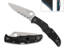 Spyderco Endura 4 Thin Blue Line 3.80 in VG-10 Blade Black FRN Handle