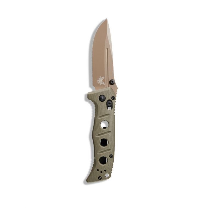 Benchmade 273FE-2 Mini Adamas Folding Knife 3.25in Flat Earth CruWear Steel Blade