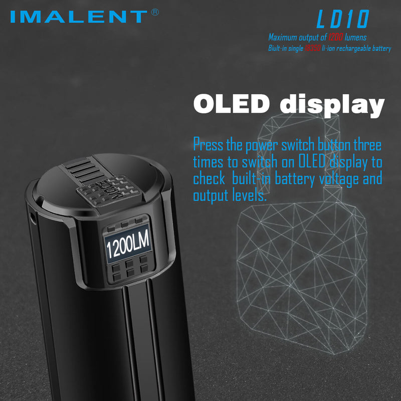 Imalent LD10 EDC 1200 Lumen Rechargeable Flashlight - CREE XPL HI LED