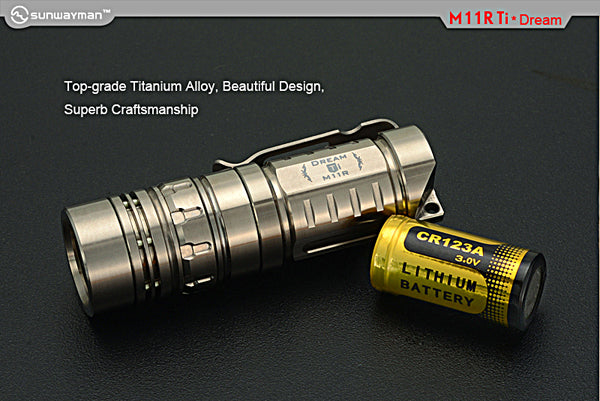 Sunwayman M11R Ti*Dream Limited Edition 1 x (R)CR123A CREE XM-L2 368 L