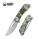 Kubey Knife KU331I Thalia Front Flipper EDC Folding Knife 3.27in D2 Steel Blade Camo G10 Handles