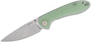 CJRB Cutlery Feldspar Folding Knife J1912-NTG 3.5 in D2 Stonewashed Blade Green G10 Handles