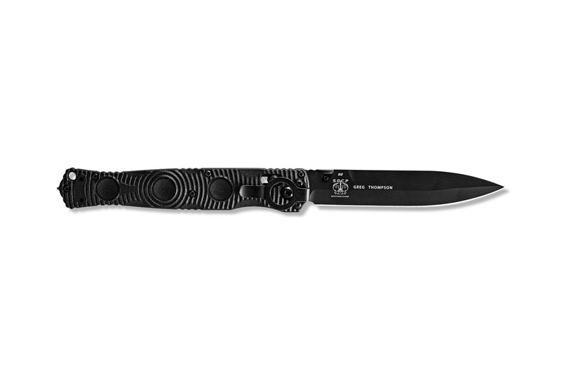 Benchmade 391BK SOCP Folding Knife CF Elite Handles 4.47in D2 Steel Blade