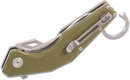 ArtisanCutlery Cobra 1811P-GNF Flipper Karambit 3.15" D2 Modified Tanto Blade, Textured Green G10 Handles with Gray Finger Ring