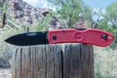 Ka-Bar Dozier Lightweight Lock Back Folding Knife 3in AUS 8 Steel Blade  - 4062RD