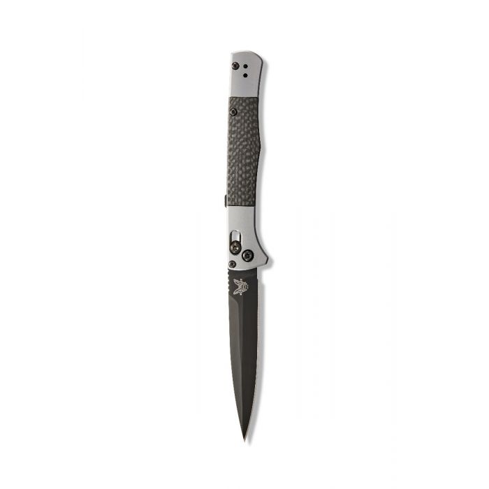 Benchmade 4170BK Automatic AutoFact Stiletto Folding Knife 3.95in DLC Coated S90v Steel Blade