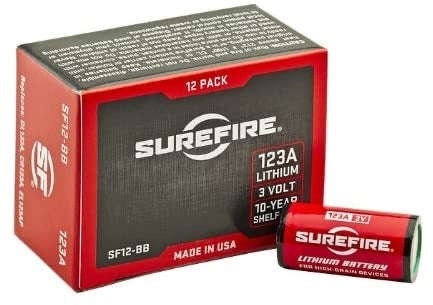 Surefire CR123a Disposable Batteries - 12 pack