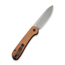 CIVIVI Elementum C2103D Folding Knife 2.96 in 14C28N Steel Blade Brown Micarta Handles