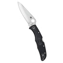 Spyderco Endura 4 Black FRN  C10PBK Folding Knife - Plain