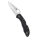 Spyderco Delica 4 Black FRN C11PSBK Folding Knife - Combo