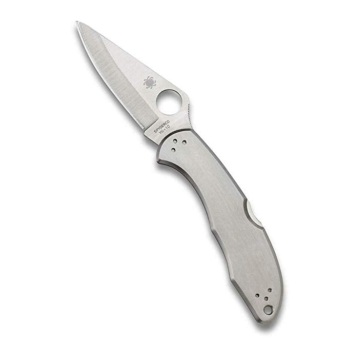 Spyderco Delica 4 Stainless Steel C11P Folding Knife - Plain