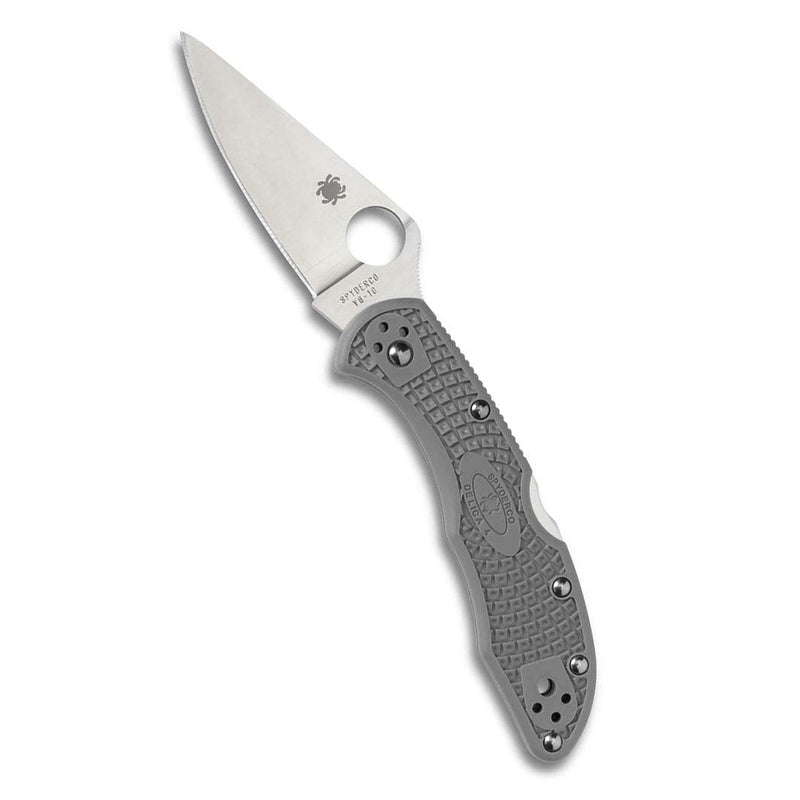 Spyderco Delica 4 FFG Gray C11FPGY Folding Knife - Plain