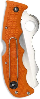 Spyderco Assist Lightweight Folding Knife Orange FRN Handles 3.68in VG-10 Serrated Steel Blade - C79PSOR