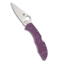 Spyderco Delica 4 FFG Purple C11FPPR Folding Knife - Plain