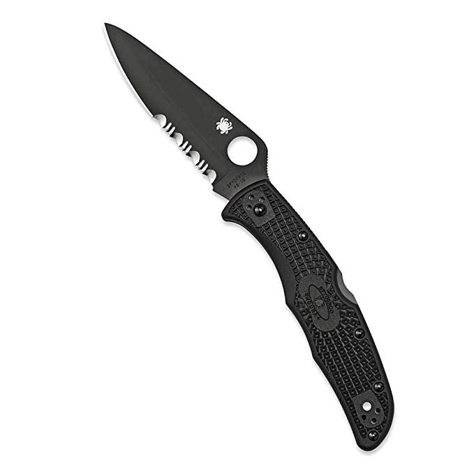 Spyderco Endura 4 Black Blade C10PSBBK Folding Knife - Combo