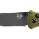 Benchmade 537GY-1 Bailout Folding Knife – CPM-M4 Tanto Blade, Woodland Green Aluminum, USA Made