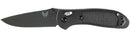 Benchmade Griptilian 551BKD2 front view – 3.45" black D2 drop point folding knife with black glass-filled nylon handle