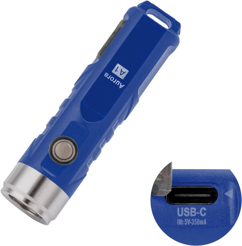 RovyVon Aurora A1 USB-C 650 Lumen Keychain Flashlight (3rd Generation) - Blue