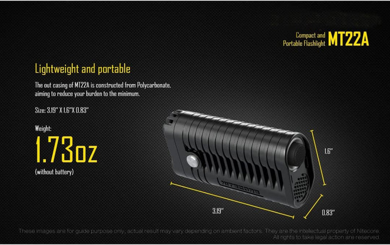 Nitecore MT22A 260 Lumen 2 x AA CREE XP-G2 LED Flashlight-Tan