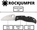 Spyderco C254PBK Rockjumper Folding Knife FRN Handle 3.08In VG-10 Steel Blade