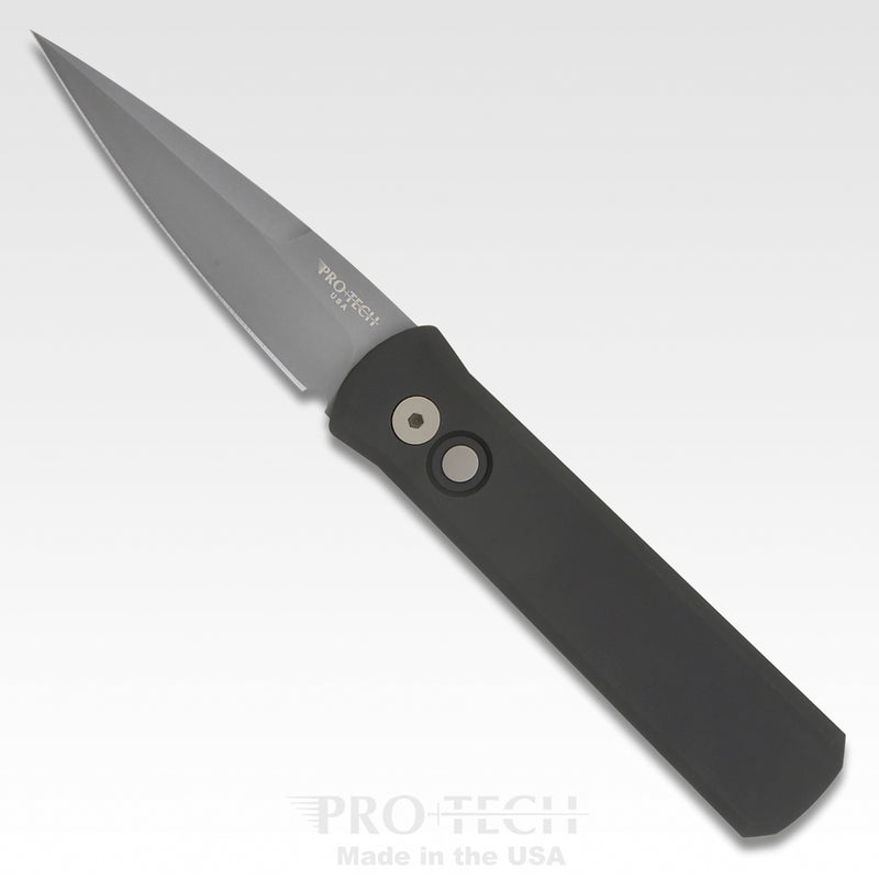 Pro-Tech 720 Godson Folding Knife Black Aluminum Handles 3.15in 154cm Steel Blade