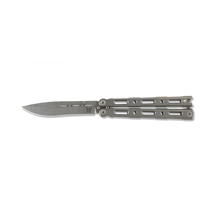 Benchmade 85 Bali-Song Butterfly Knife Integral Titanium Handle 4.4in S30V Steel Blade