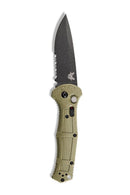 Benchmade 9070SBK-1 Claymore Automatic Folding Knife 3.60in Cobalt Black Serrated D2 Steel Blade