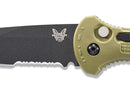 Benchmade 9070SBK-1 Claymore Automatic Folding Knife 3.60in Cobalt Black Serrated D2 Steel Blade