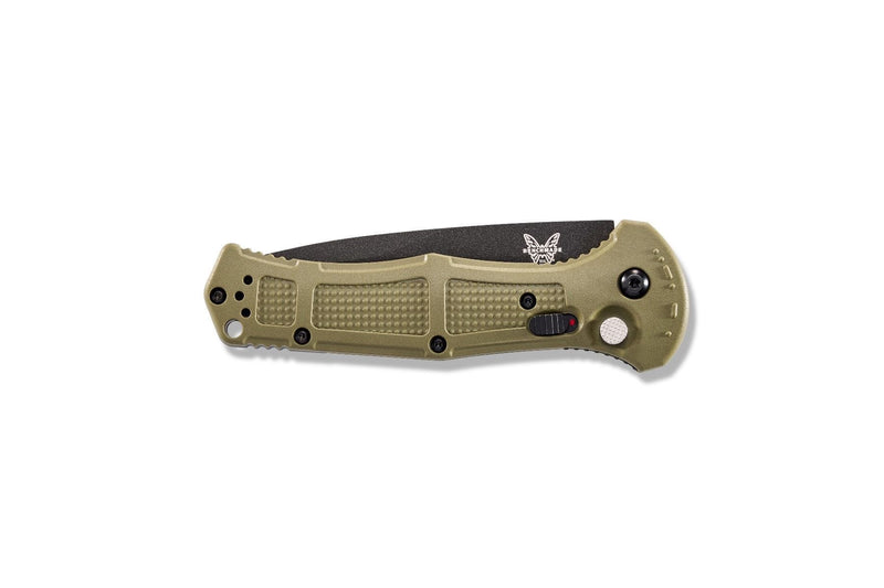 Benchmade 9070SBK-1 Claymore Automatic Folding Knife 3.60in Cobalt Black Serrated D2 Steel Blade