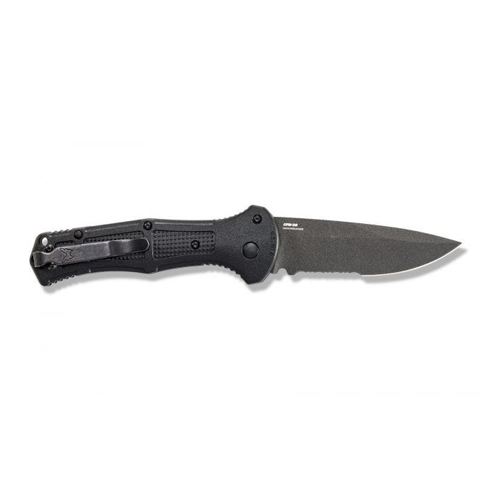 Benchmade 9070SBK Claymore Automatic Folding Knife 3.6in Cobalt Black D2 Steel Blade
