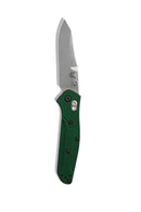 Benchmade 945 Mini Osborne Folding Knife 2.92in S30v Steel Blade Green Aluminum Handles