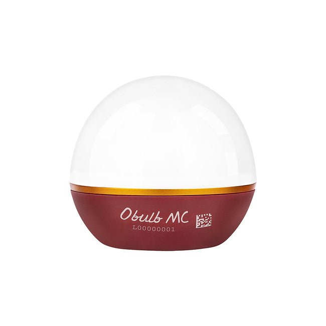 Olight Obulb MC Portable Rechargeable Multi Color LED Mini Lantern 75 Lumens - Brick Red