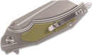 Artisan Cutlery 1813P-GGN Apache Nomad Flipper Knife 3.82" D2 Wharncliffe Blade, Aluminum Handles with Green G10 Onlays