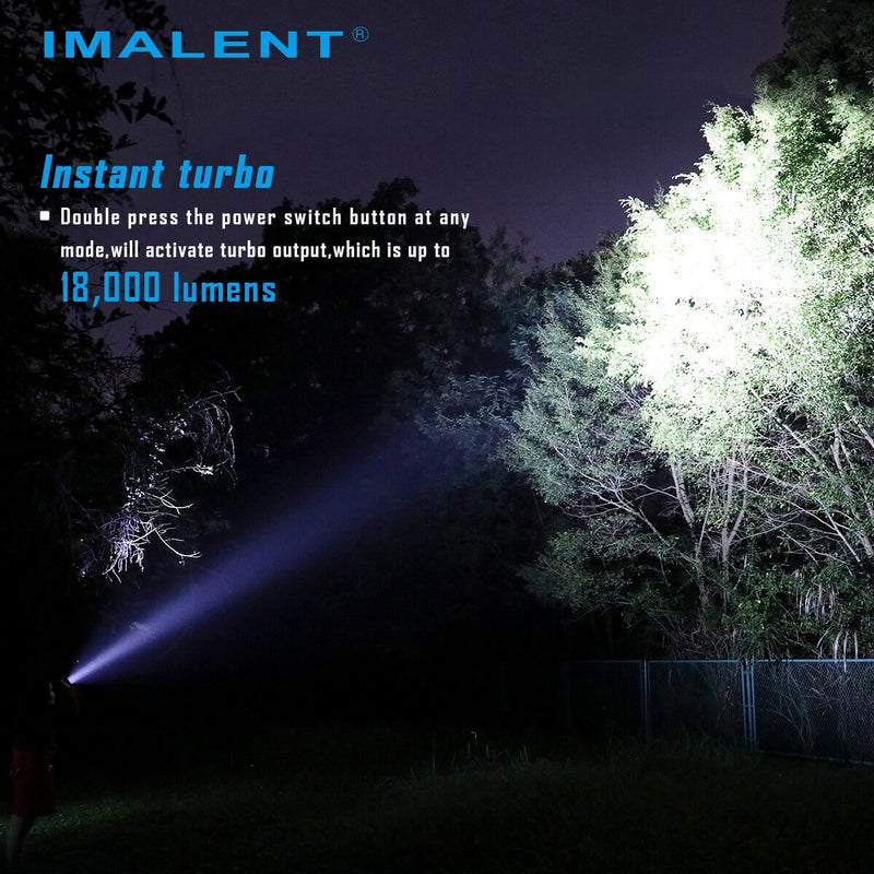 Imalent R60C 18000 Lumen Magnetically Rechargeable Search Flashlight 6 * American LEDs 3 * 21700 Batteries
