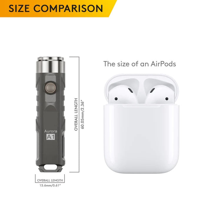 aurora a6 usb rechargeable keychain signal flashlight RovyVon Aurora A1 USB-C 650 Lumen Keychain Flashlight (3rd Generation)