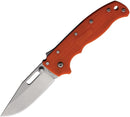 Demko Knives AD20.5 Clip Point Shark Lock Grivory Handles 3in AUS10A Steel Blade - Red