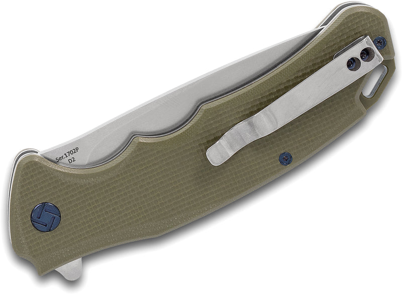 Artisan Cutlery 1702P-GN Folding Knife G10 Handles 3.94" Blade D2 Steel