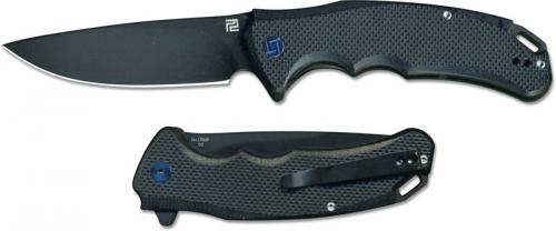 Artisan Cutlery 1702P-BKF Black Folding Knife G10 Handles 3.94" Blade D2 Steel