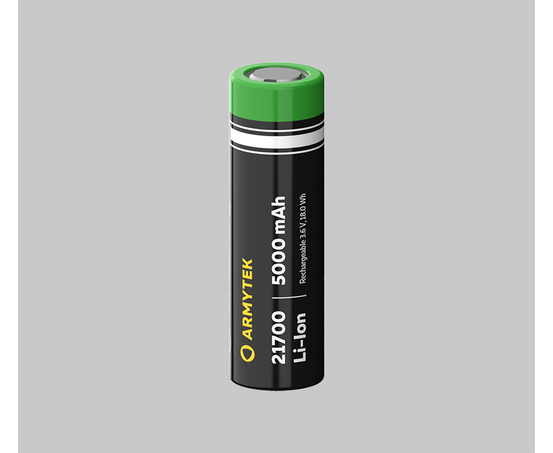 Armytek 21700 Li-Ion 5000mAh battery / Without PCB / Rechargeable