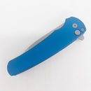 Pro-Tech Malibu Flipper Blue Textured Handles Magnacut Wharncliffe Blade 5305-BLUE