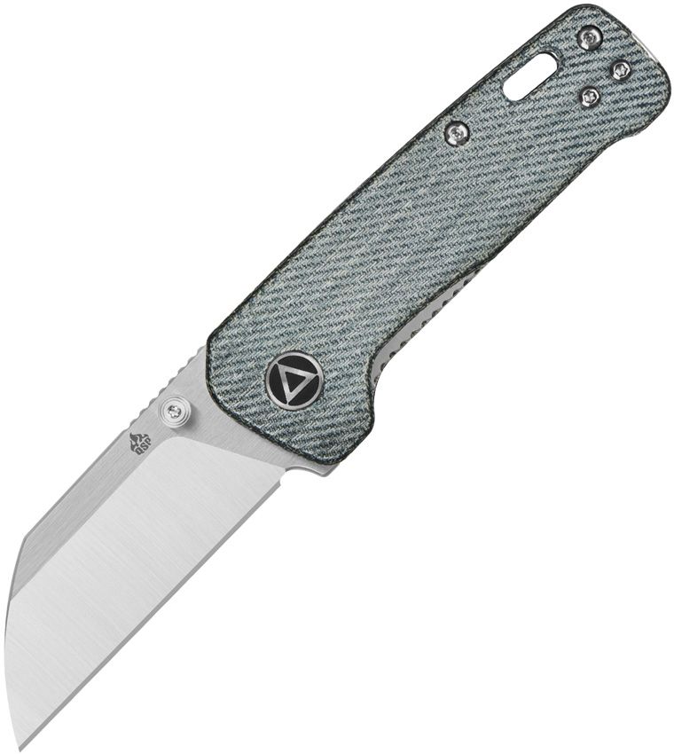 QSP Penguin Mini Folding Knife Denim Micarta Handles 2.25in 14C28N Steel Blade - QS130XS-B